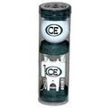 Long Golf Tee Combo Tube Pack with 6 Tees/ Ball/ Marker & Plastic Divot Too